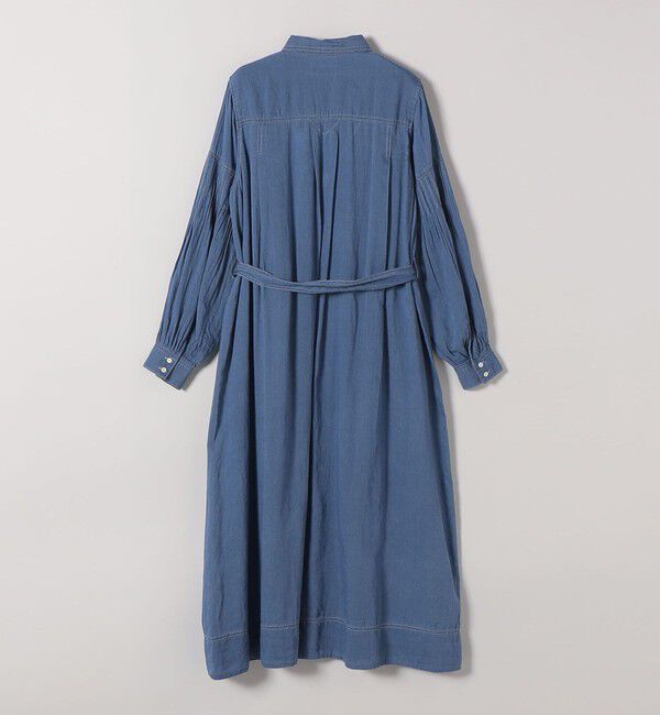 SHIPS any「SHIPS any:〈手洗い可能〉シアー デニム ポケット ロング シャツ ワンピース」|ワンピース|