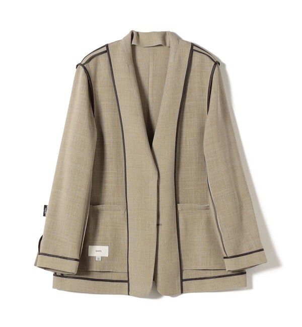 SHIPS for women「〈吸水速乾・手洗い可能〉麻調 ドンゴロス 2釦 ジャケット 2」|テーラードジャケット|