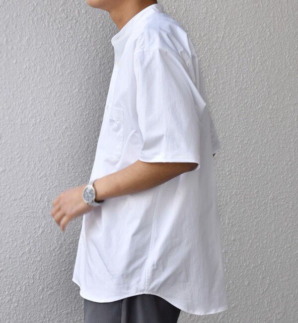 SHIPS any「SHIPS any:〈ストレッチ〉Primeflex(R) JAPAN MADE バンドカラー ポケット 半袖 シャツ◆」|シャツ・ブラウス|