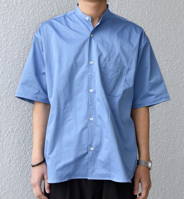 SHIPS any「SHIPS any:〈ストレッチ〉Primeflex(R) JAPAN MADE バンドカラー ポケット 半袖 シャツ◆」|シャツ・ブラウス|