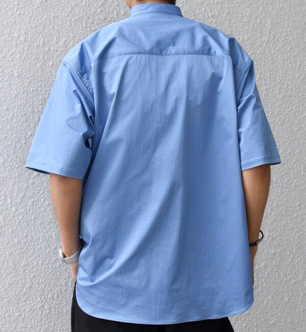 SHIPS any「SHIPS any:〈ストレッチ〉Primeflex(R) JAPAN MADE バンドカラー ポケット 半袖 シャツ◆」|シャツ・ブラウス|