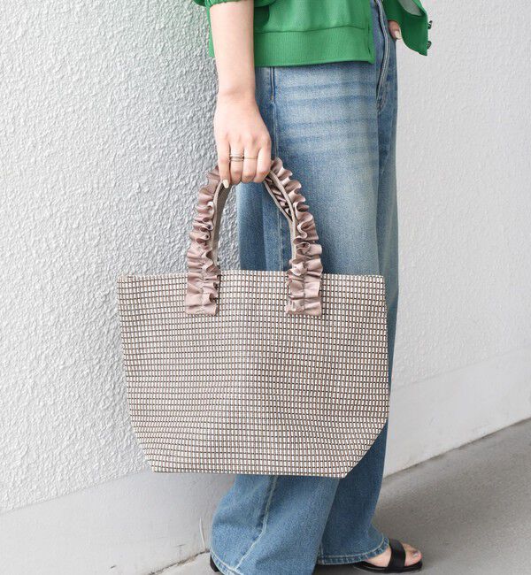 SHIPS Colors 「《予約》SHIPS Colors:フリルハンドル メッシュ トート◆」|トートバッグ|