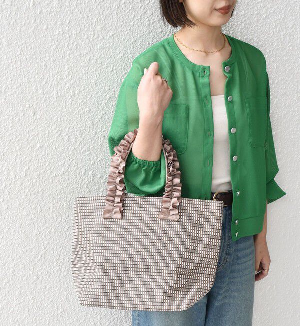 SHIPS Colors 「《予約》SHIPS Colors:フリルハンドル メッシュ トート◆」|トートバッグ|