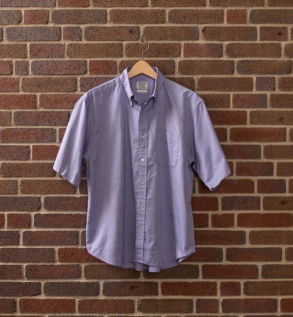 SHIPS「SHIPS: AUTHENTIC ピンオックス ボタンダウン ショートスリーブ シャツ」|シャツ・ブラウス|ブルー