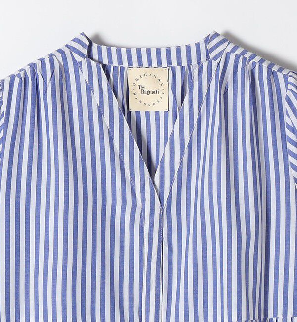 SHIPS any「The Bagmati:〈手洗い可能〉ギャザー ストライプ ワンピース」|ワンピース|