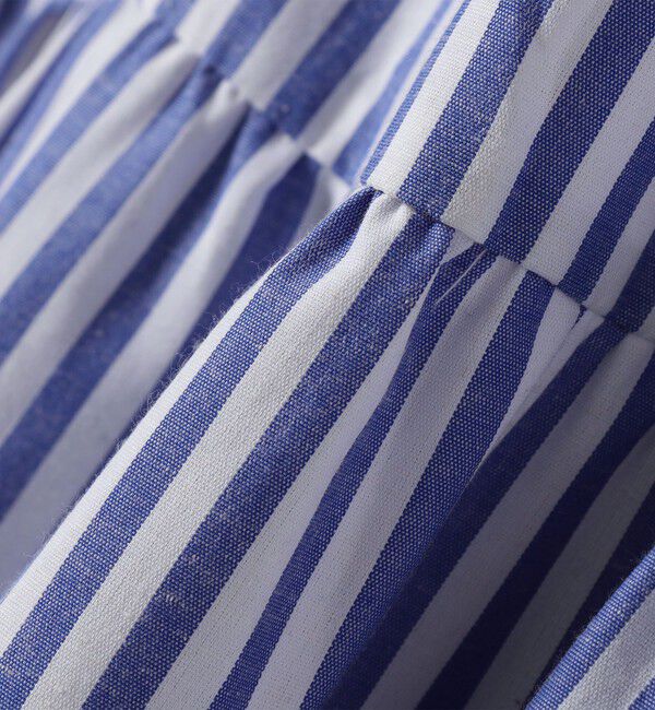 SHIPS any「The Bagmati:〈手洗い可能〉ギャザー ストライプ ワンピース」|ワンピース|