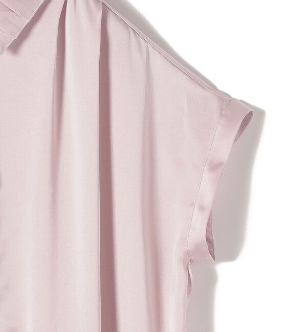 SHIPS for women「《予約》【WEB限定】〈手洗い可能〉ヴィンテージ サテン 襟 タック デザイン ブラウス」|シャツ・ブラウス|