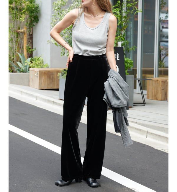 OUTDOOR PRODUCTS Usual Things「ベロアフレアパンツ」|スラックス|