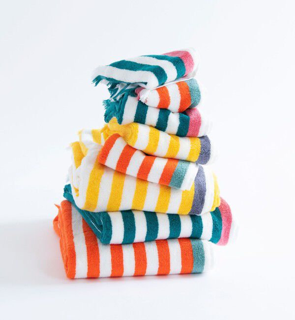 TOMORROWLAND HOME「コットンストライプバスタオル」|タオル|