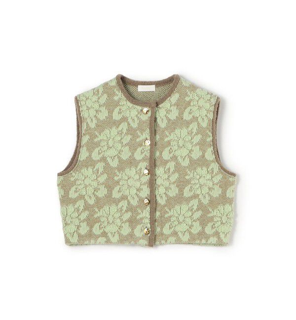 Ballsey「Yasmin ショートジレ」|ベスト・ジレ|54 グリーン系