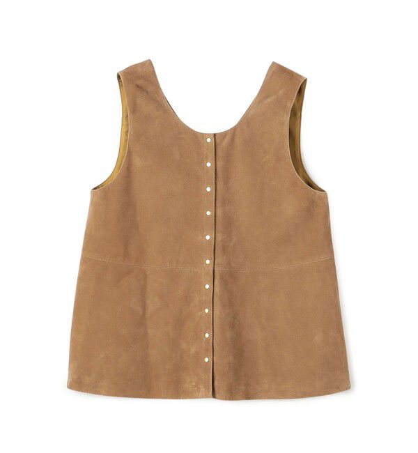 TOMORROWLAND collection「ゴートスエード 2-wayチュニックジレ」|ベスト・ジレ|45 キャメル