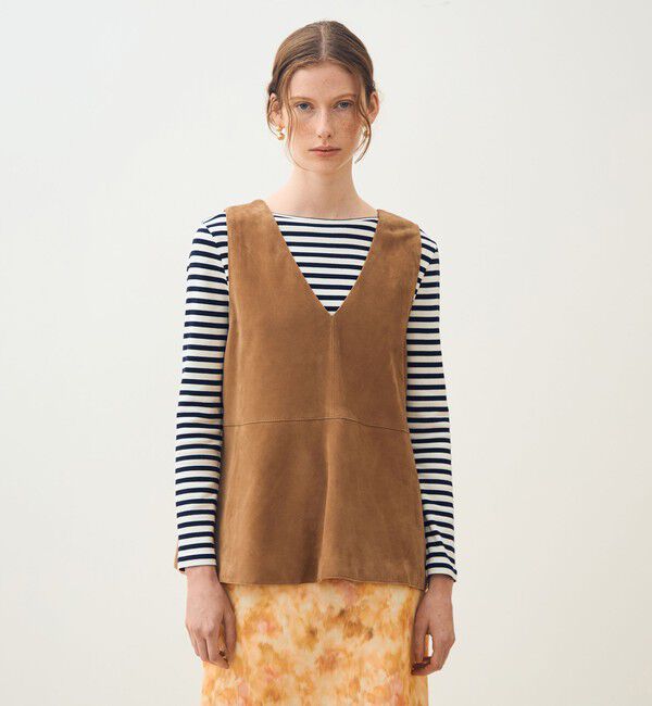 TOMORROWLAND collection「ゴートスエード 2-wayチュニックジレ」|ベスト・ジレ|