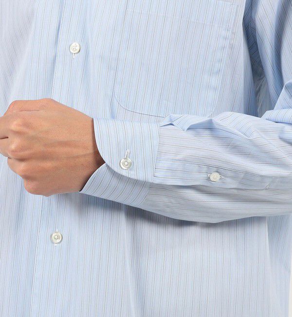 TOMORROWLAND MENS「コットンストライプ オープンカラー ロングスリーブシャツ CANCLINI」|シャツ・ブラウス|