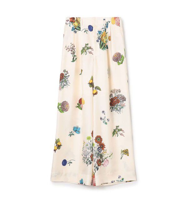 CABaN「シルク BOUQUETプリント 2タックワイドパンツ 」|その他|12 ホワイト系
