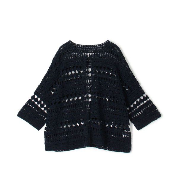 GALERIE VIE「【WEB先行予約】コットンクロシェ カラーレスジャケット」|カーディガン|69 ネイビー