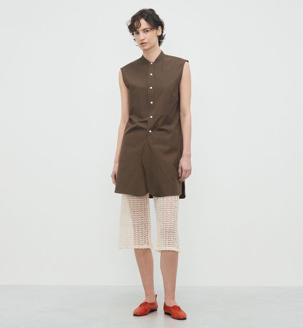 BACCA「【WEB先行予約】コットンタイプライター バンドカラーシャツ」|シャツ・ブラウス|