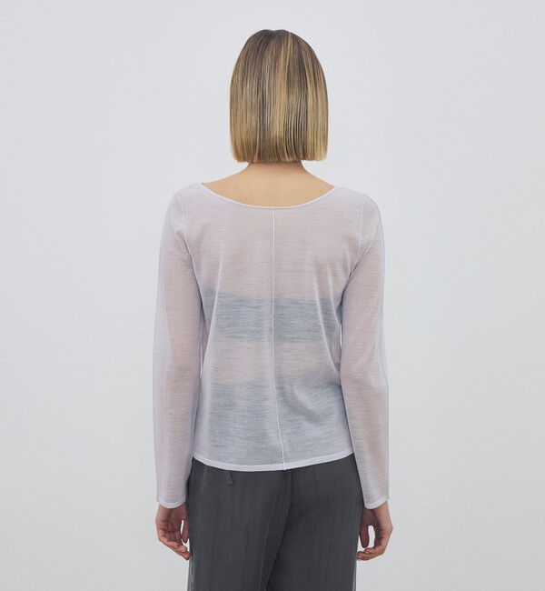 DES PRES「ハイツイストウールポリエステル ラウンドネックプルオーバー」|ニット・セーター|