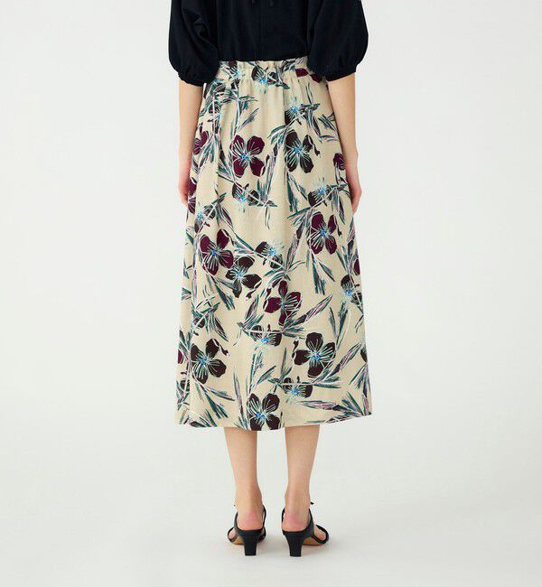 Ballsey「チェロキープリント タックロングスカート」|フレア|