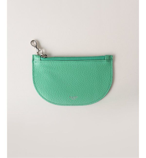  「【blancle/ ブランクレ】T.LETHER SEMI CIRCLE POUCH」|ポーチ|グリーン