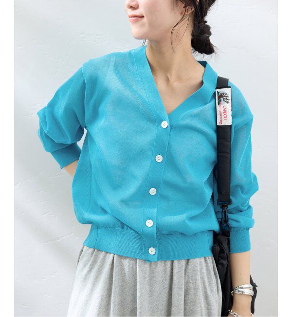 SLOBE IENA「《追加》リネン混シアーカーディガン」|カーディガン|