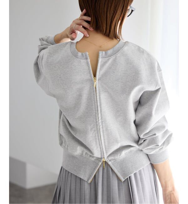 IENA「《追加》ジップオープン2WAYスウェットプルオーバー」|スウェット・ジャージ|グレーA