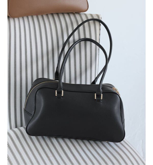 SLOBE IENA「《WEB限定/追加2予約》SLOBE ロングハンドルボストン」|ボストンバッグ|ブラック