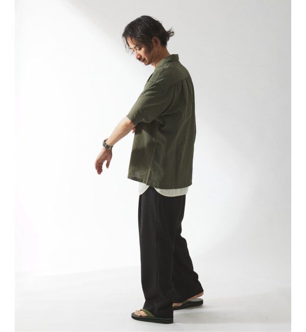 JOURNAL STANDARD relume「ヨーロピアンフラックス ガーメントダイ オープンカラーシャツ」|シャツ・ブラウス|