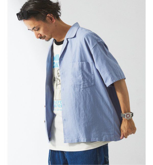 JOURNAL STANDARD relume「ヨーロピアンフラックス ガーメントダイ オープンカラーシャツ」|シャツ・ブラウス|