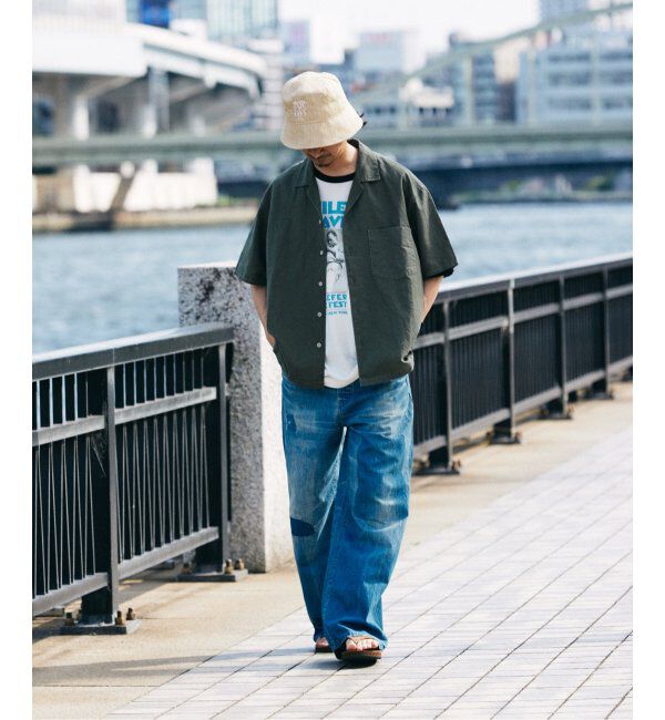 JOURNAL STANDARD relume「ヨーロピアンフラックス ガーメントダイ オープンカラーシャツ」|シャツ・ブラウス|