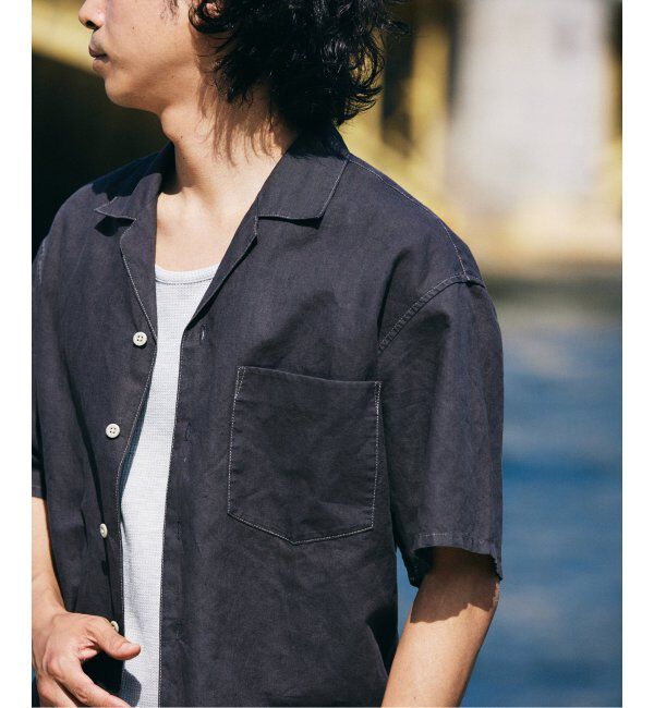 JOURNAL STANDARD relume「ヨーロピアンフラックス ガーメントダイ オープンカラーシャツ」|シャツ・ブラウス|