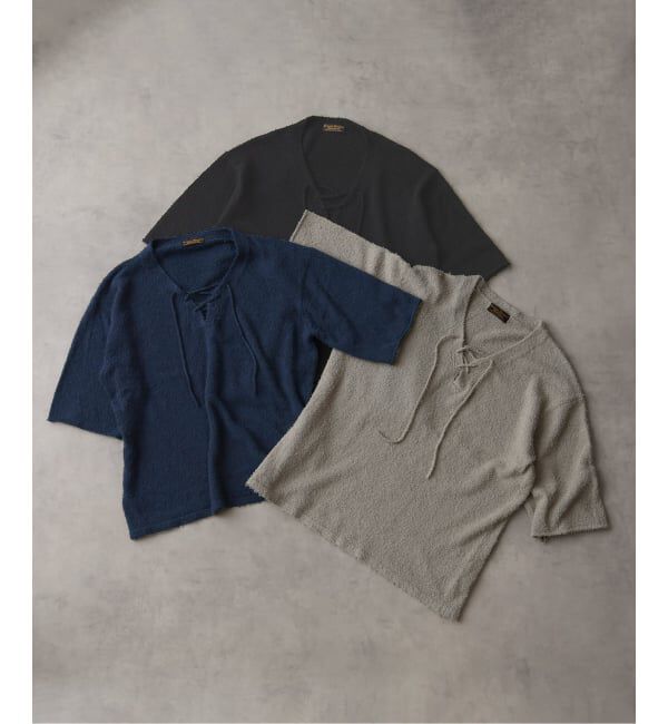 J.S.Homestead「《予約》J.S.Homestead / レース アップ ビアード ニット」|ニット・セーター|