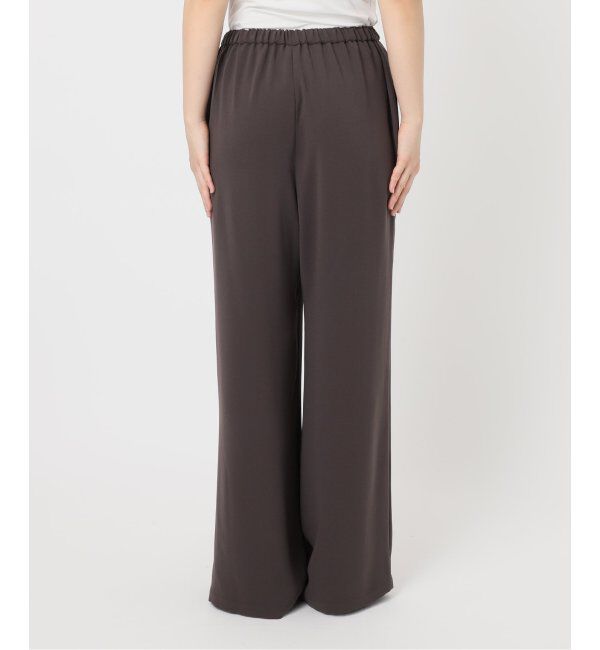 NOBLE「【洗える】ライトジョーゼットドレープパンツ」|スラックス|