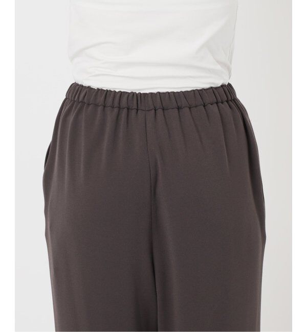 NOBLE「【洗える】ライトジョーゼットドレープパンツ」|スラックス|