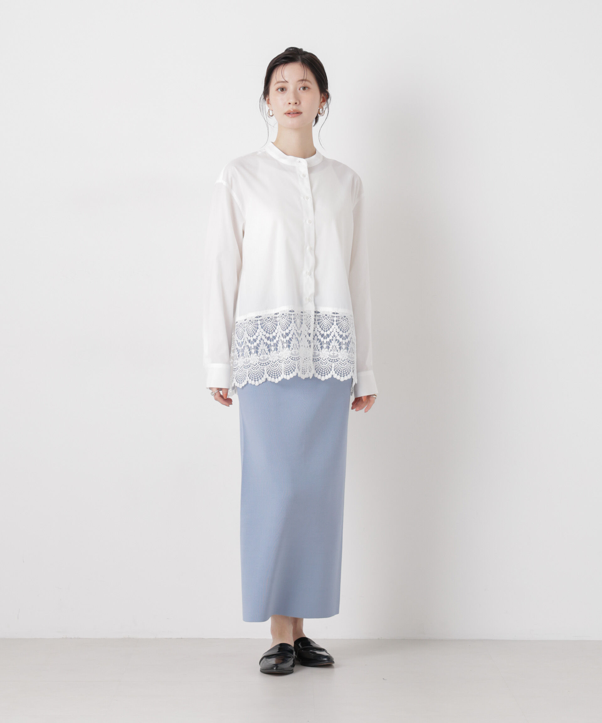 nano･universe「洗濯機洗可ストレートラインニットスカート(セットアップ可)」|スカート|