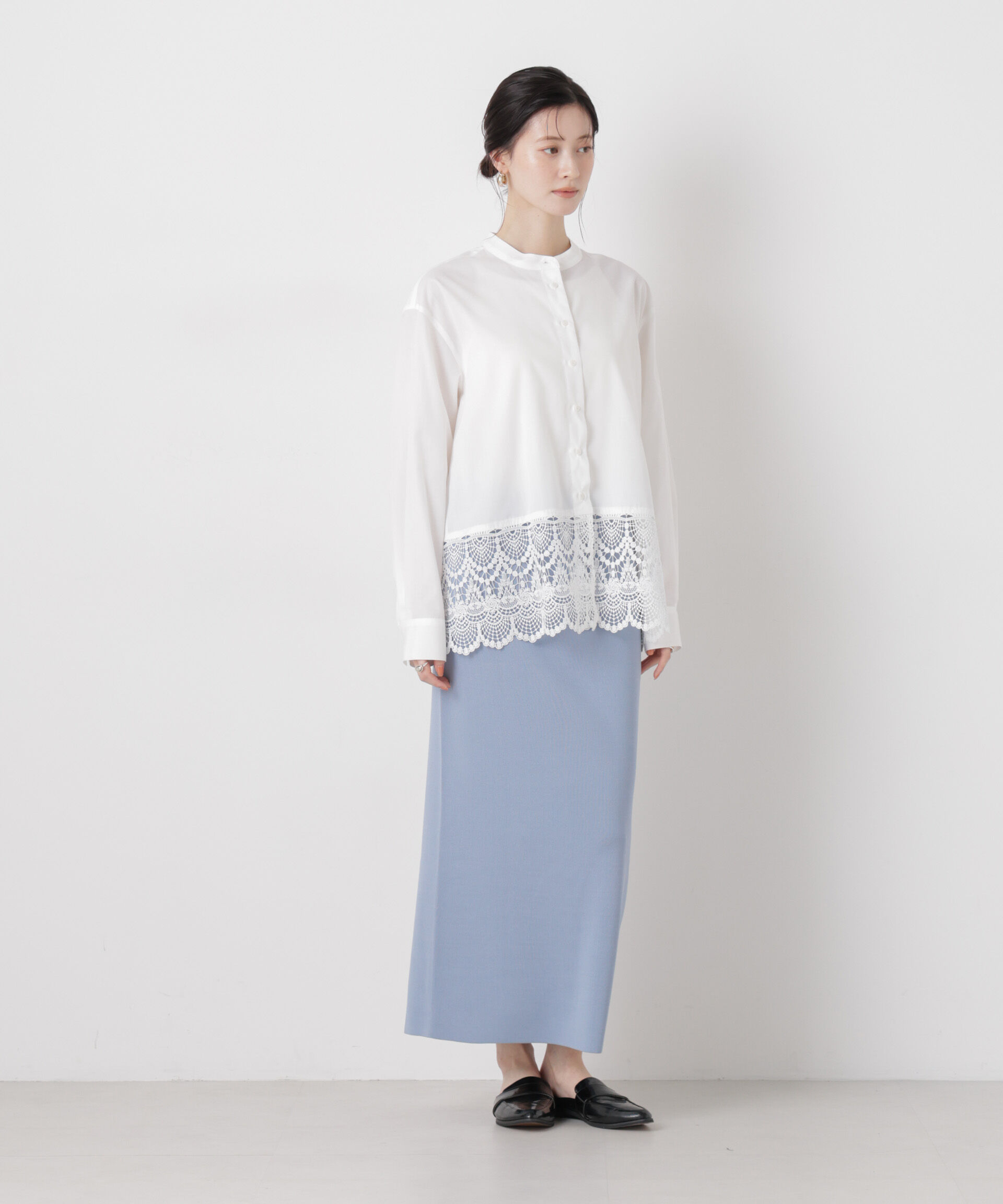 nano･universe「洗濯機洗可ストレートラインニットスカート(セットアップ可)」|スカート|