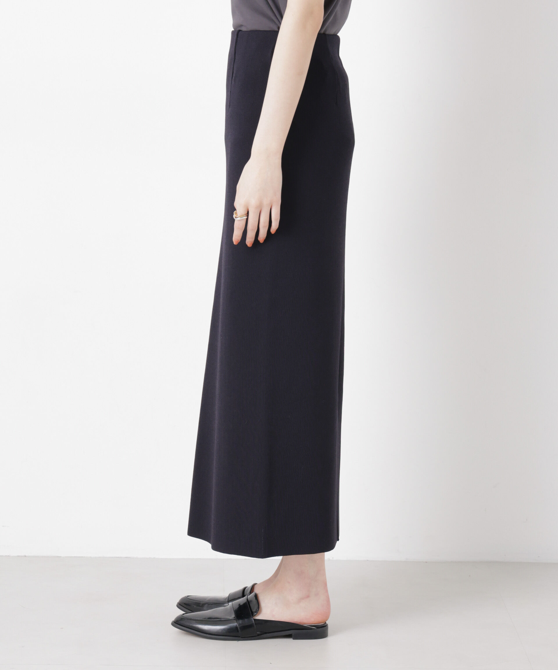 nano･universe「洗濯機洗可ストレートラインニットスカート(セットアップ可)」|スカート|