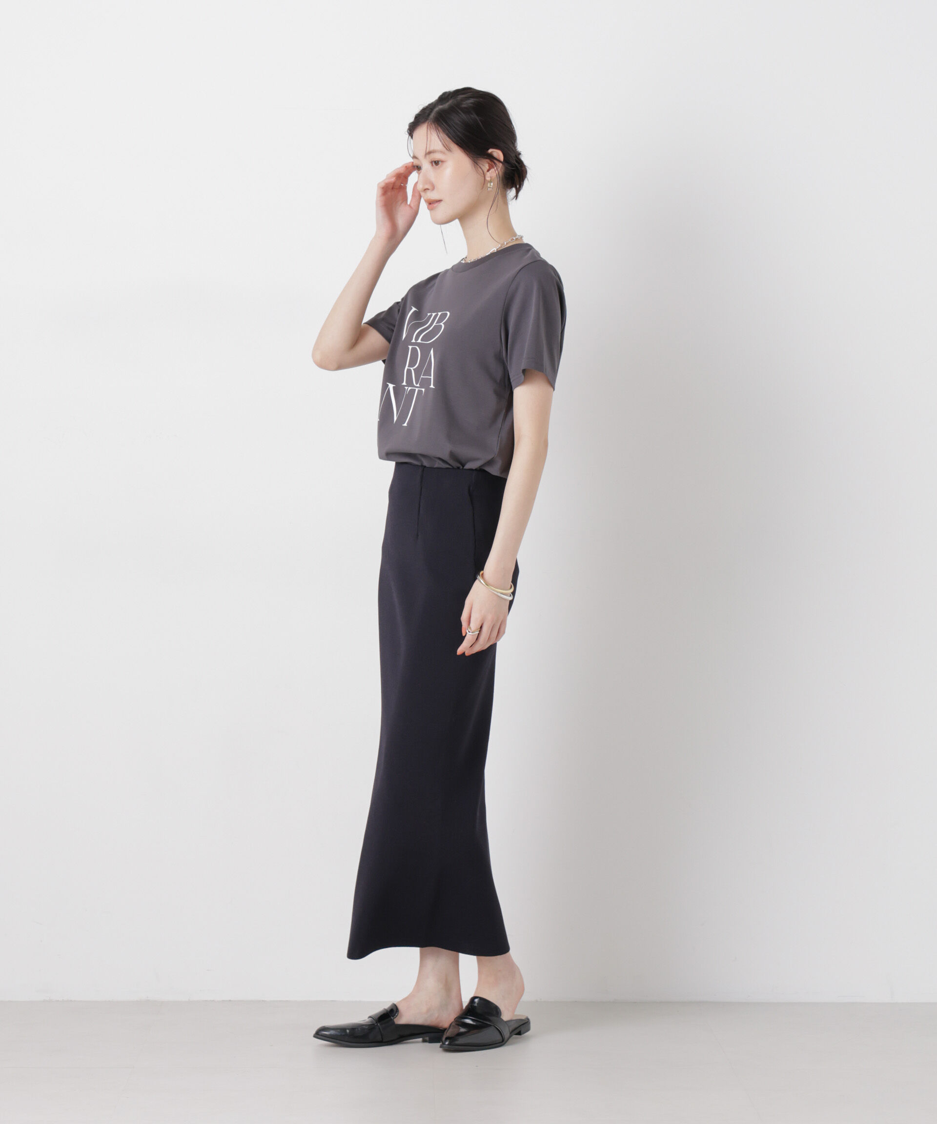 nano･universe「洗濯機洗可ストレートラインニットスカート(セットアップ可)」|スカート|