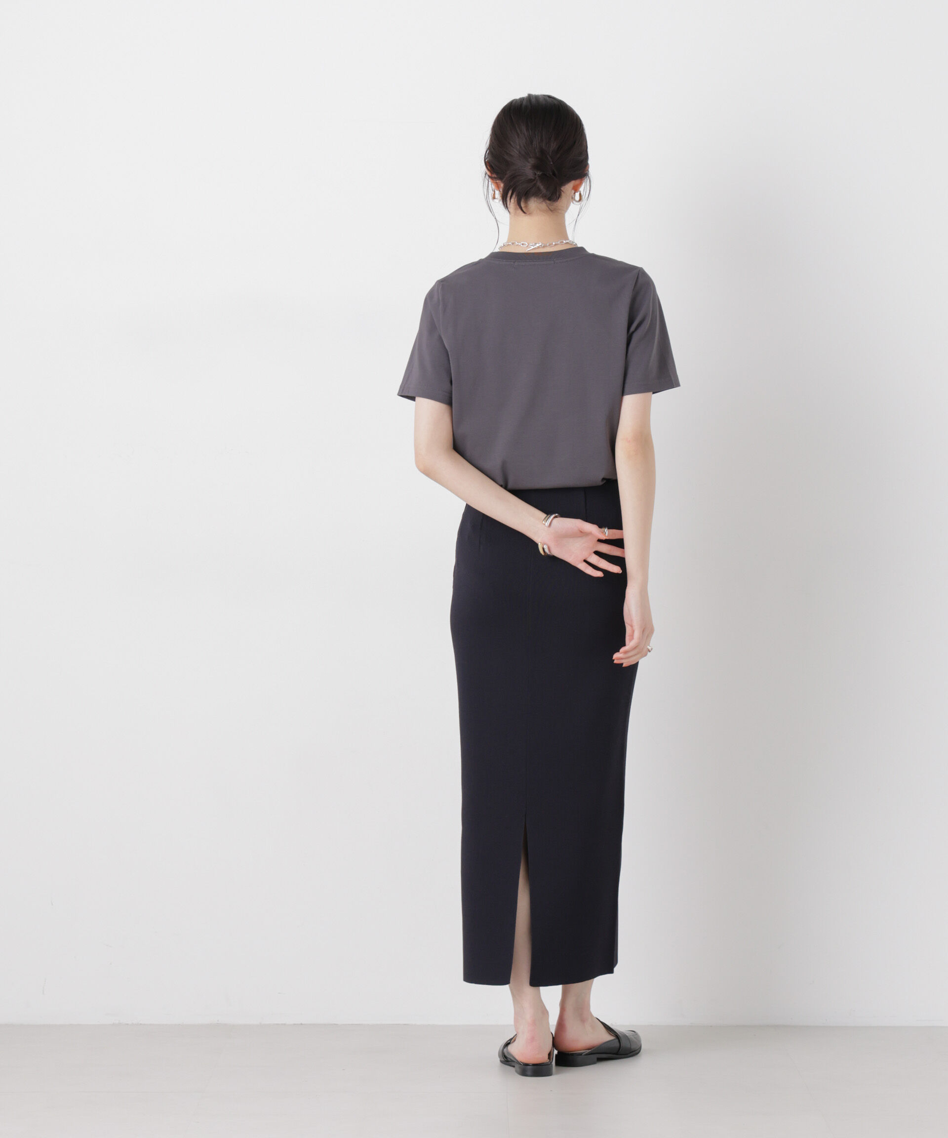 nano･universe「洗濯機洗可ストレートラインニットスカート(セットアップ可)」|スカート|