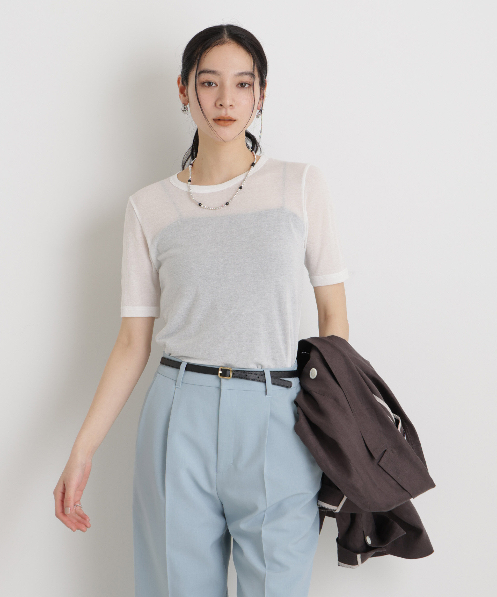 nano･universe「シアーツイストフライスTシャツ」|Tシャツ・カットソー|