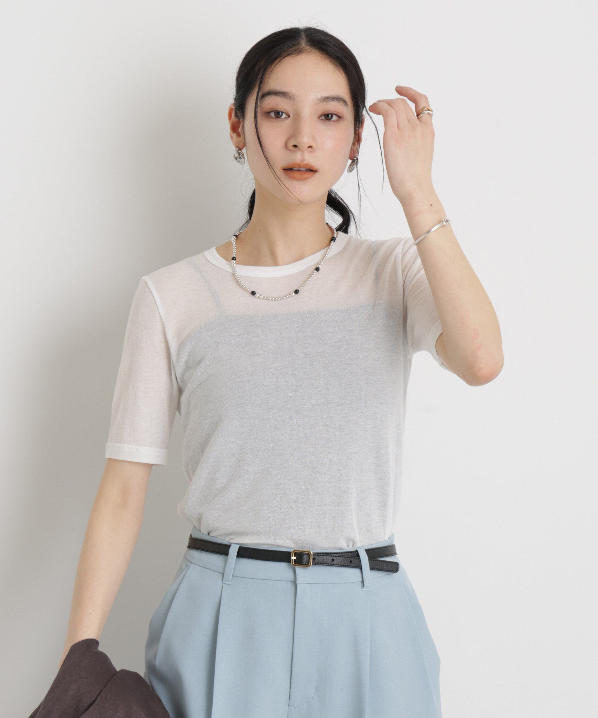 nano･universe「シアーツイストフライスTシャツ」|Tシャツ・カットソー|