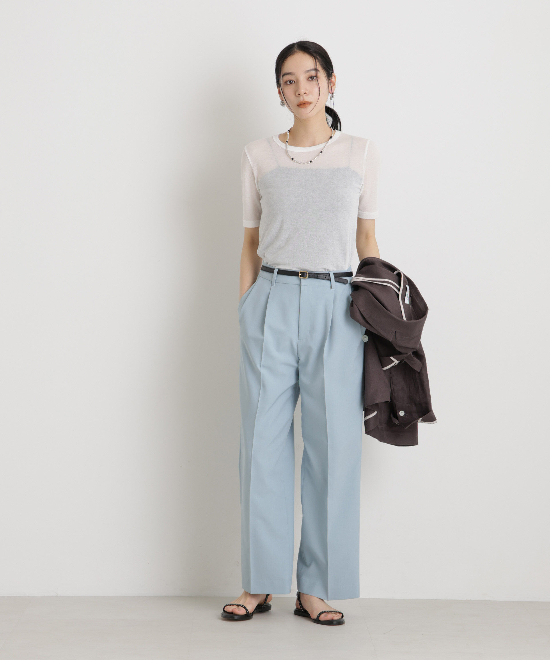 nano･universe「シアーツイストフライスTシャツ」|Tシャツ・カットソー|