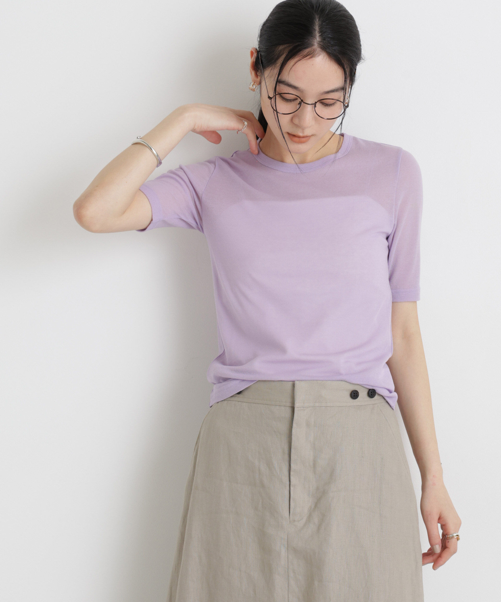 nano･universe「シアーツイストフライスTシャツ」|Tシャツ・カットソー|