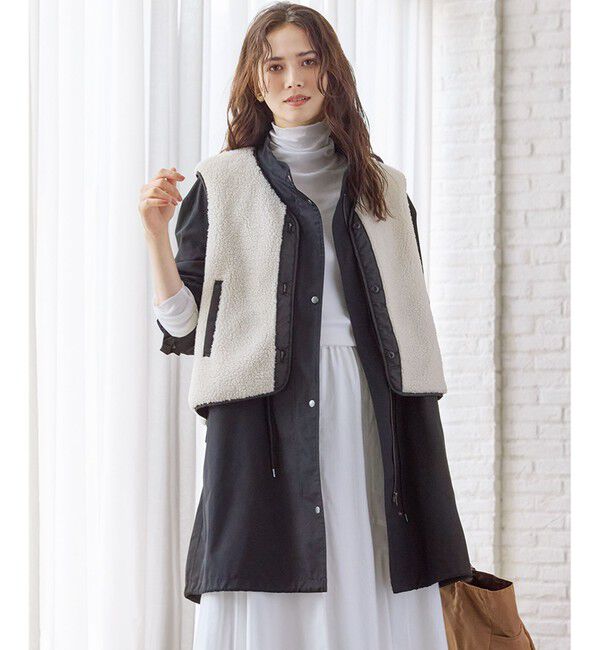 23区「【SLOW/一部店舗限定】マルチウェイ モッズコート」|ミリタリージャケット|ブラック系