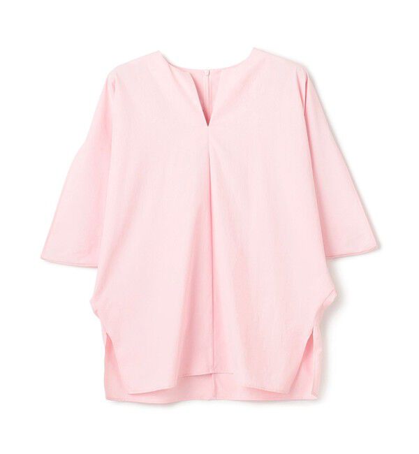 BEIGE,「【接触冷感/UVカット/洗える・BAILA 8.9月合併号掲載】YANN / Vスリットプルオーバーブラウス」|シャツ・ブラウス|