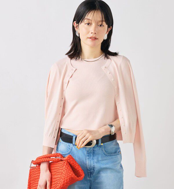 NOLLEY'S sophi「《手洗い可能/アンサンブル対応》マルチファンクションハイゲージクルーネックカーディガン」|カーディガン|