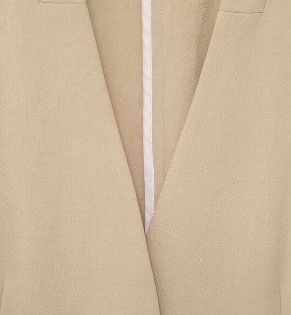 NOLLEY'S「《セットアップ対応》ストレッチツイルVネックジャケット」|ノーカラージャケット|