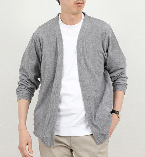 NOLLEY'S goodman「《セットアップ対応》ボタンレス パイルカーディガン 26SS」|カーディガン|ミディアムグレー