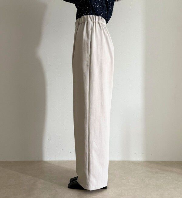 fredy emue「【セットアップ対応】パウダリーツイルイージーセミワイドパンツ」|チノ|