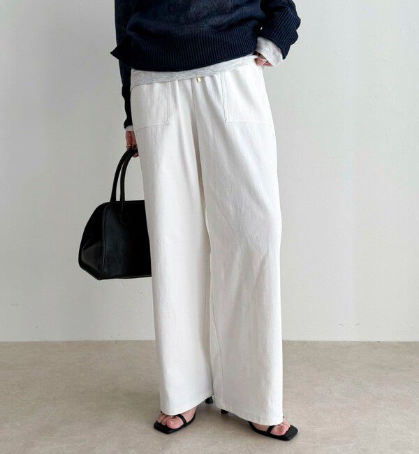 fredy emue「【接触冷感&times;UVカット/マルチ機能】ドライオックスセミワイドイージーパンツ」|チノ|