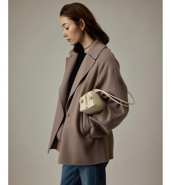 ROPE「ラムウールリバーミドルコート【Sサイズフェア対象】」|ピーコート|ベージュサブ